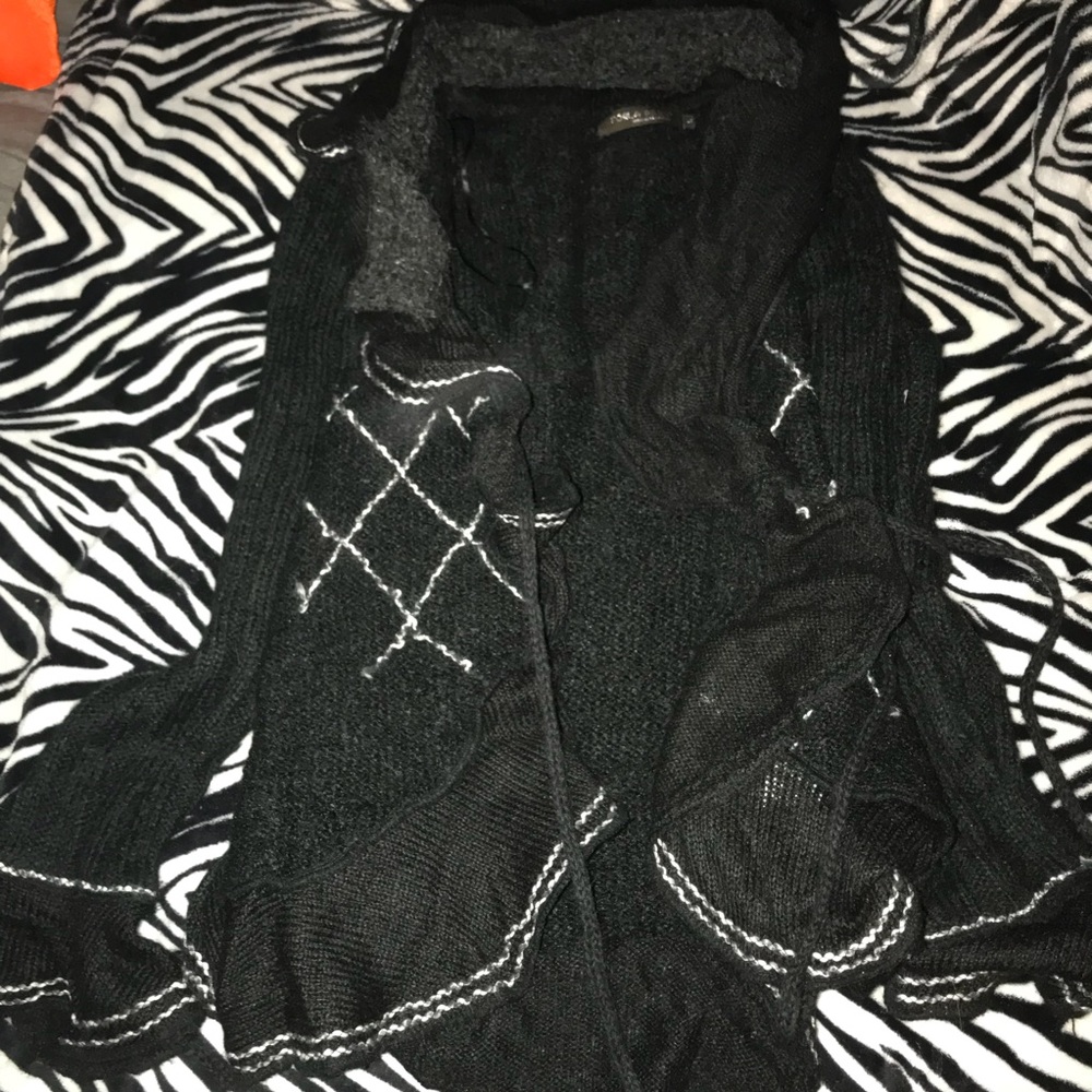 Black & White Long Sleeve Cardigan